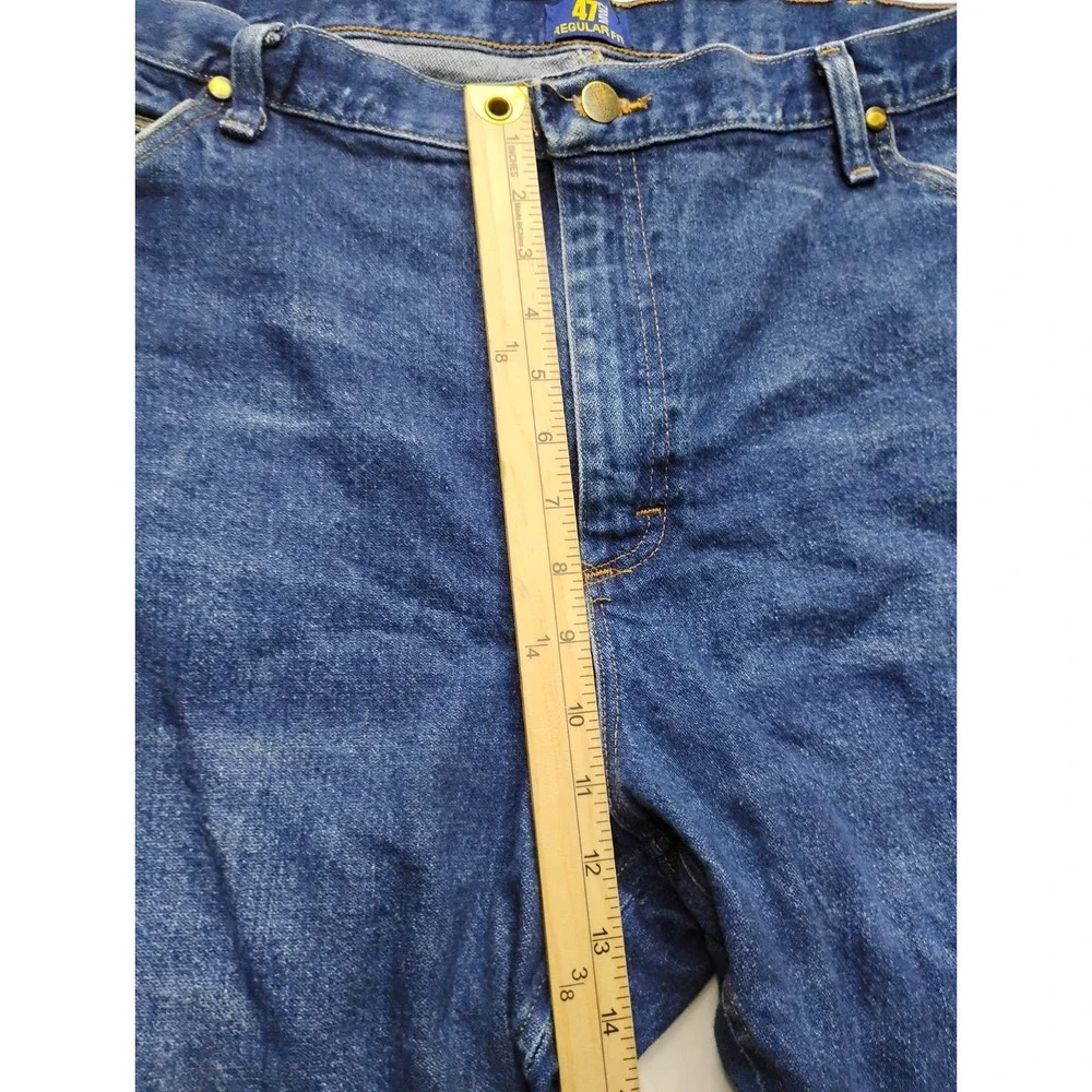 Wrangler Jeans Mens 40x32 Blue Regular Straight Leg Denim Pants 47MWZ (28.5 ins)